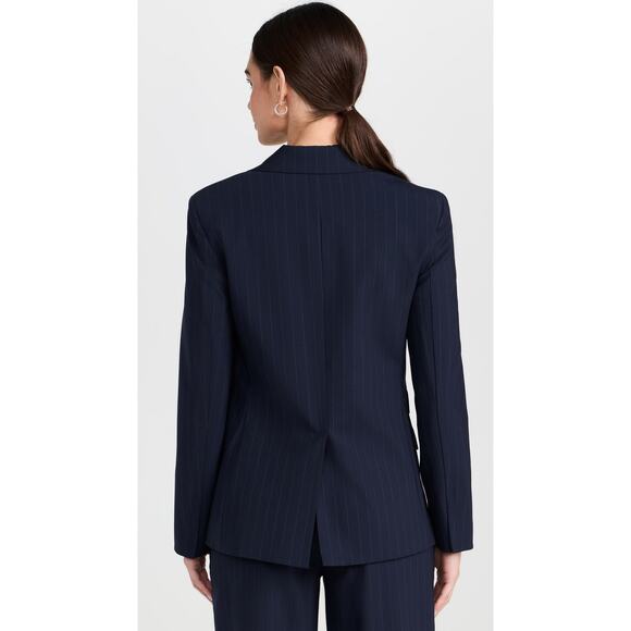 THEORY Tailor Blazer Pinstripe 2-Button Wool Blazer Jacket - Picture 4 of 16